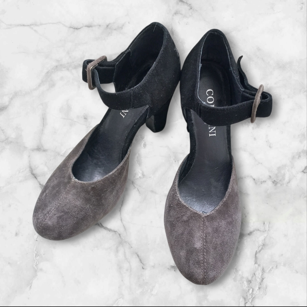 Cordani Women's Brown/Black Suede Heels Size 36 EU